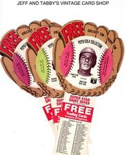 1977 Pepsi Cola Collection Baseball Stars Gloves/Discs / SEE DROP DOWN MENU