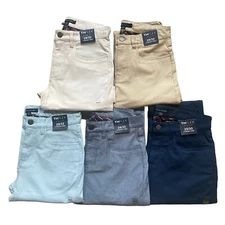 NWT Tommy Hilfiger Mens Stretch Slim Fit Tapered Leg Quick Dry Twill Chino Pants