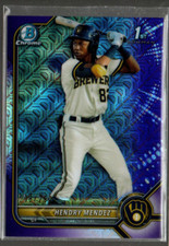 2022 Bowman Chrome Mega Box Prospects Purple Refr #BCP88 Hendry Mendez /250