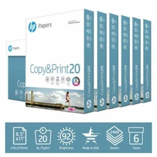 HP Printer Paper Copy & Print 20lb, 8.5x11, Letter Paper, 20lb, 92 Bright