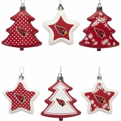 NFL Arizona Cardinals Décoration D'Arbre Tree Étoile 6-Pack Ornement Set Noël