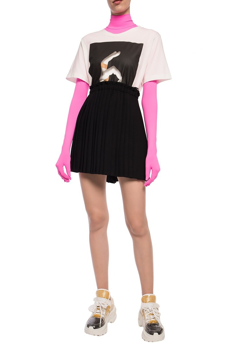 MM6 Maison Margiela ラメカットソー Off-White Asymmetric Striped Poplin Shirt by MM6 Maison Margiela