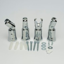 Universal Chrome Towel Rail Rad Radiator Brackets FOR 20mm ROUND TUBES New