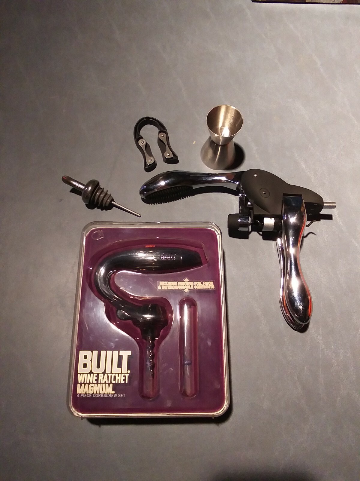 BUILT Wine Ratchet Magnum Corkscrew Wine Opener ONE Attachment