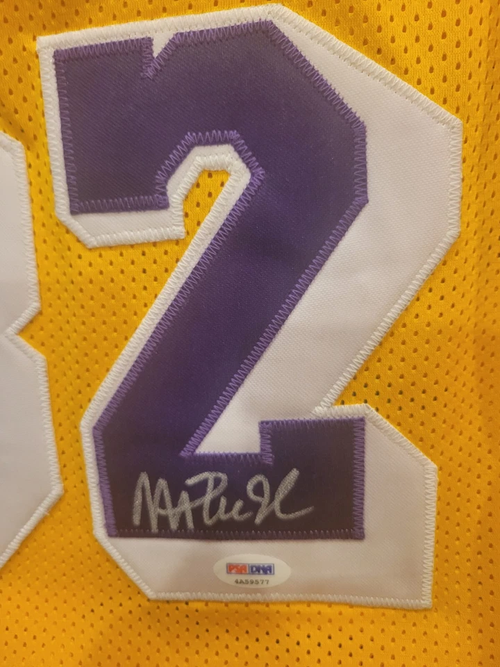 Magic Johnson Signed Autographed NBA Los Angeles Lakers Jersey HOF PSA/DNA COA - Image 2 of 3