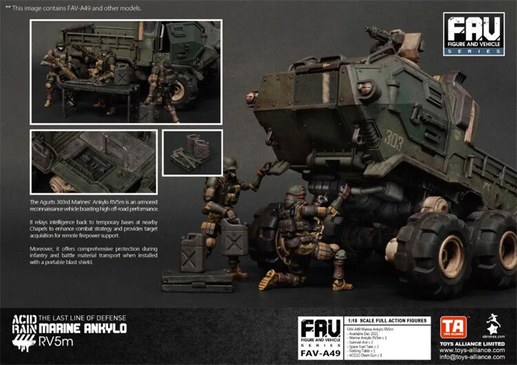 New The War of Acid Rain 1:18 Fav-A49 Marine Ankylo Rv5M Armored