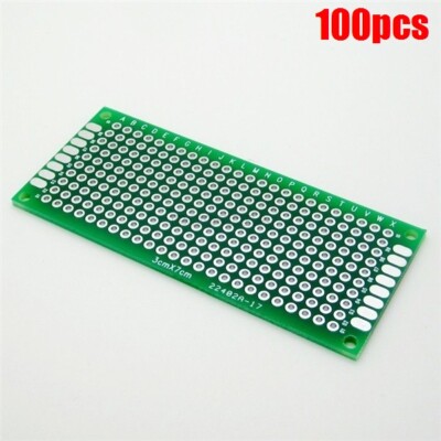 100Pcs Double-Side Pcb Universal Board 3X7 Cm Prototype 3 X 7 Panel New Ic av