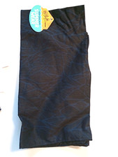 Black and Dark Blue Lined Pattern Bandana Summer Wear 7-Eleven With Tag