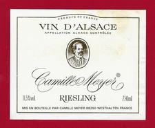 ALS24 label ALSACE RIESLING Camille MEYER 68250 WEST HOLD portrait