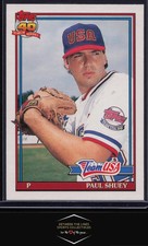 1991 Topps Traded #108T Paul Shuey Rookie Card RC Team USA. rookie card picture