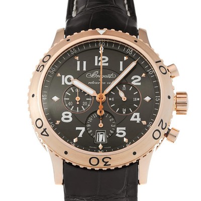 Breguet XXI 3810BR / 92 / 9ZU ( 3810) 42mm Pink Gold Brown Wristwatch #WW701