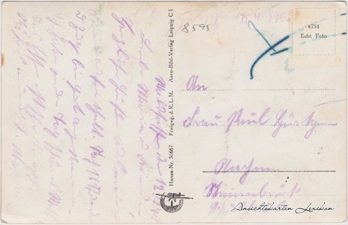 Ansichtskarte Waldsassen Luftbild: Kirche und Abtei 1934 - Bild 3 von 3