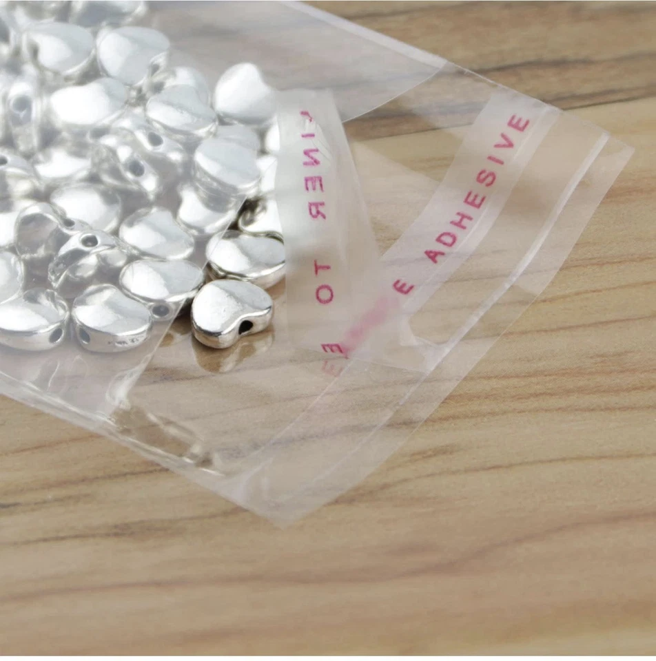Lot de 1000 sachets plastique transparent à fermeture adhésive 8x12cm - Photo 4/4