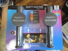 Singing Party Machine Duet Microphones W/Bluetooth and 6 Voice Changing Effects