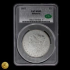 1887 Morgan Dollar CAC MS65 WitterBrick -E502