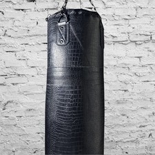 Borsa da boxe in vera pelle di mucca goffrata coccodrillo, borsa pesante, borsa da boxe