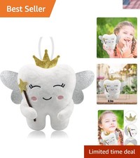 Tooth Fairy Pillow with Shiny Wings Embroidered Tooth Fairy Doll with Pocket ...