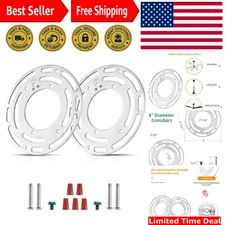 Durable 4 Inch Ceiling Light Crossbar Bracket with Ground Screws - 2 Pack