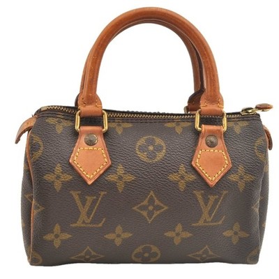 Authentic Louis Vuitton Monogram Mini Speedy Hand Bag Purse M41534 LV AB935