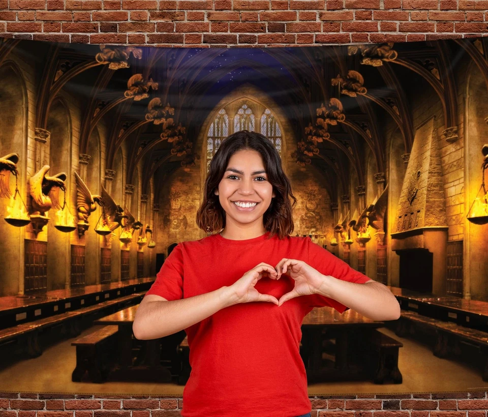 Banner de pared con telón de fondo del Gran Salón de Hogwarts Harry Potter Journals, grande... Foto 4 de 4