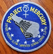 Rarer Version! NASA Space Project Mercury Patch Astronaut's Names Unused