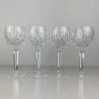 Set Of 4 Waterford LISMORE Vintage Wine Hocks Glasses 7 3/8" Ireland Vintage