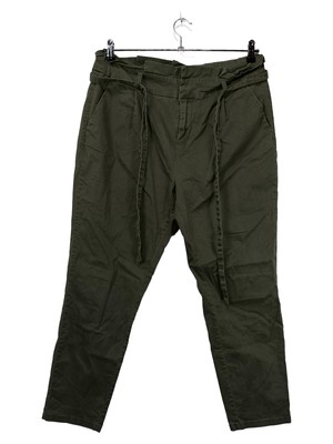 VERO MODA Stoffhose Damen Casual Bindegürtel Oliv Gr. XL W34
