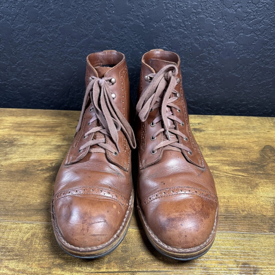 Danner Jack Brogue Brown Leather Cap Toe Mens US 14 Lace Up Ankle Dress - Image 2 of 4