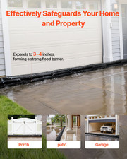 VEVOR Flood Barrier, 8 Pack, 1.6 x 1.4 ft Flood Bags Activated by Water, Reusabl