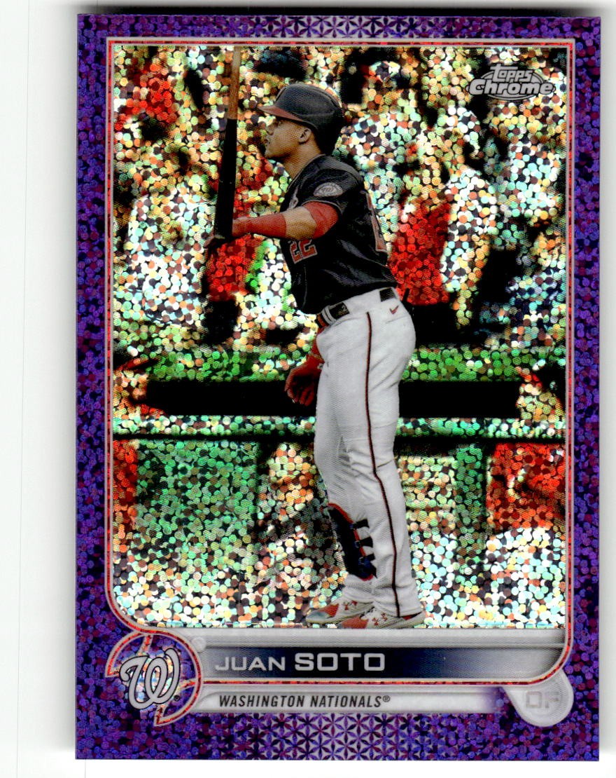 2022 Topps Chrome Juan Soto Purple Speckle Refractor #/299 #129