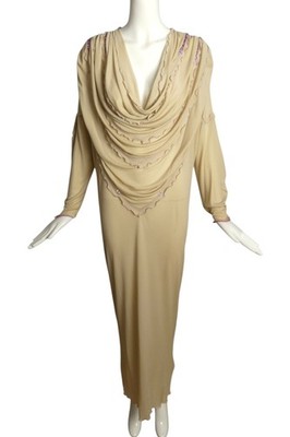 beige jersey maxi dress Beige Tube Maxi Dress main image 0