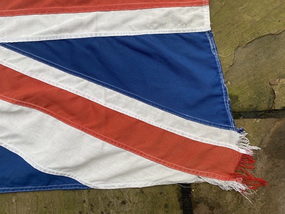 2.5yd Vintage Union Jack Flag X Large 230x115cm Sewn Panels Rope ...
