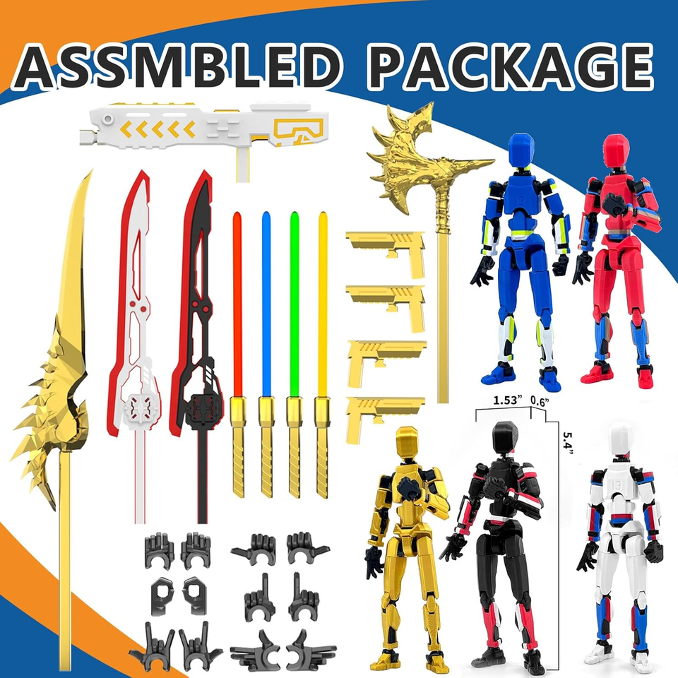 5-Pack T13 Titan Action Figure Already Assembled, Multi-Colored Titan ...