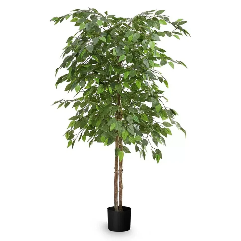 Maia Shop Kunstpflanze Dekoration Ficus grün 150 cm Wohnzimmer Innendekoration