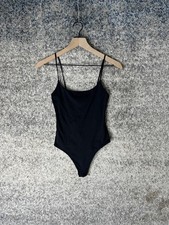 Babaton Contour Bodysuit Womens Small Black Spaghetti Strap Stretch Shapewear
