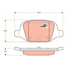 Satz Bremsbeläge Bremsklötze hinten für Abarth 500C-595C-695C | 23970463