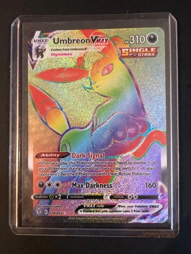 Umbreon VMAX 214/203 Holo Rainbow Rare Evolving Skies 2021 Pokemon NM