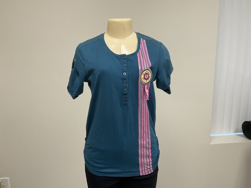 PK Sports Womens Horse Riding T-Shirt Blue Pink Short Sleeve Equestrian Top