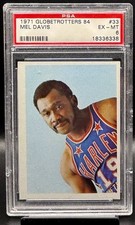 1971 Fleer Basketball Harlem Globetrotters Mel Davis #33 of 84 PSA 6 EX - MT