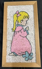 VTG Crushed Marble Mosaic Pebble art Mosette by Craft Master Nitey Nite OG Box