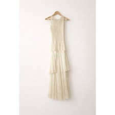 Antikes 20er Jahre Seiden Spitzen Schrägschnitt Schlupf Kleid Creme XS/S Restaurationsprojekt