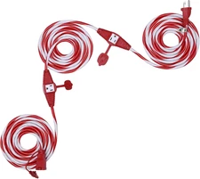 25FT Outdoor Extension Cord with Multiple Spaced Outlets Plugs, 16/3 SJTW Power