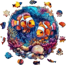 200PCS Ocean World Wooden Jigsaw Puzzle for Adults, 11.1 * 11.2 Inch