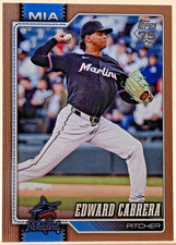 2026 Topps Series 1 Gold 1032/2026 Edward Cabrera Miami Marlins #288