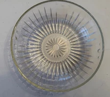 Vintage 8” E.O. Brody floral centerpiece glass bowl, Cleveland, Ohio, USA C933