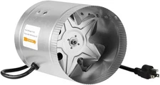 iPower 6 Inch Inline Duct Fan W/Low Noise Booster Exhaust for HVAC Ventilation