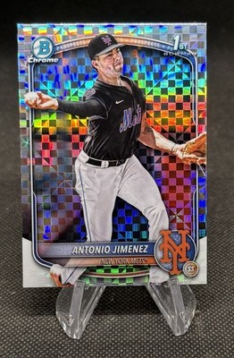 2025 Bowman Draft Antonio Jimenez 1st Chrome X-Fractor #BDC-56 New York Mets
