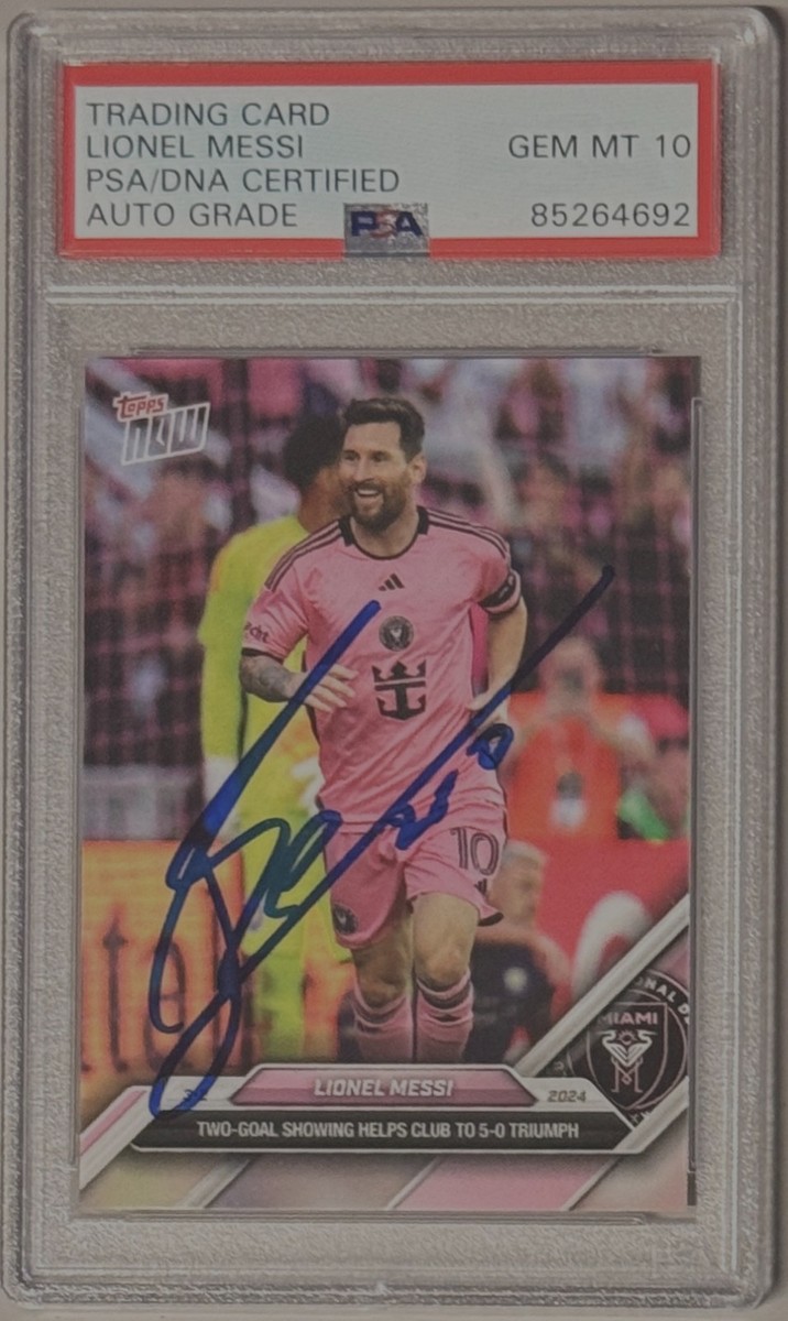 2024 Topps Now Lionel Messi Signed Inter Miami CF Card #12 PSA