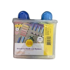 Sun Squad - 22 Pcs Sidewalk Chalk And Holders - 20 Colors