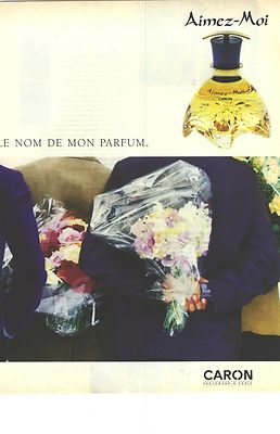 ADVERTISEMENT ADVERTISING 1996 CARON perfume ''AIMEZ MOI''
